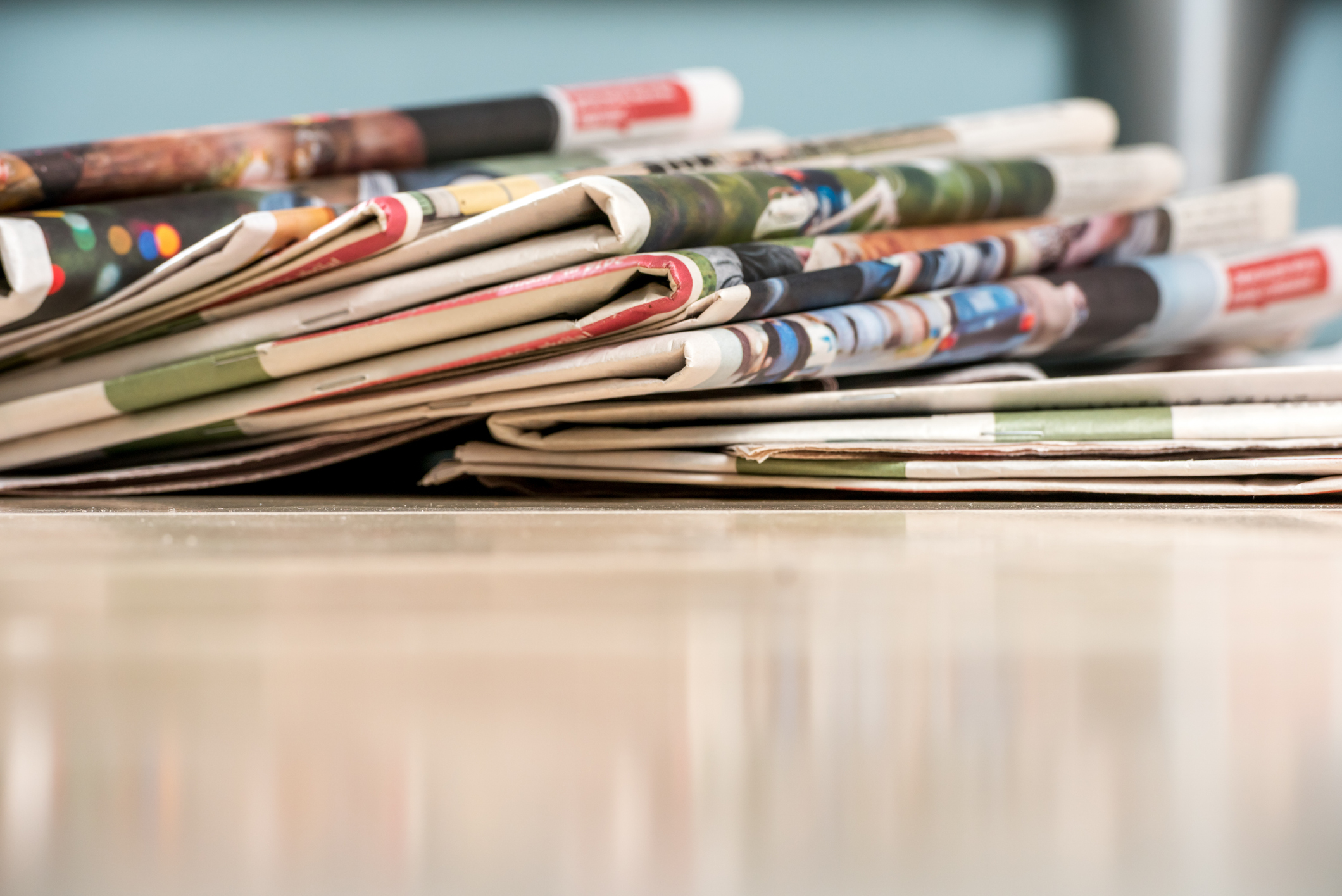 Stack of newspapers