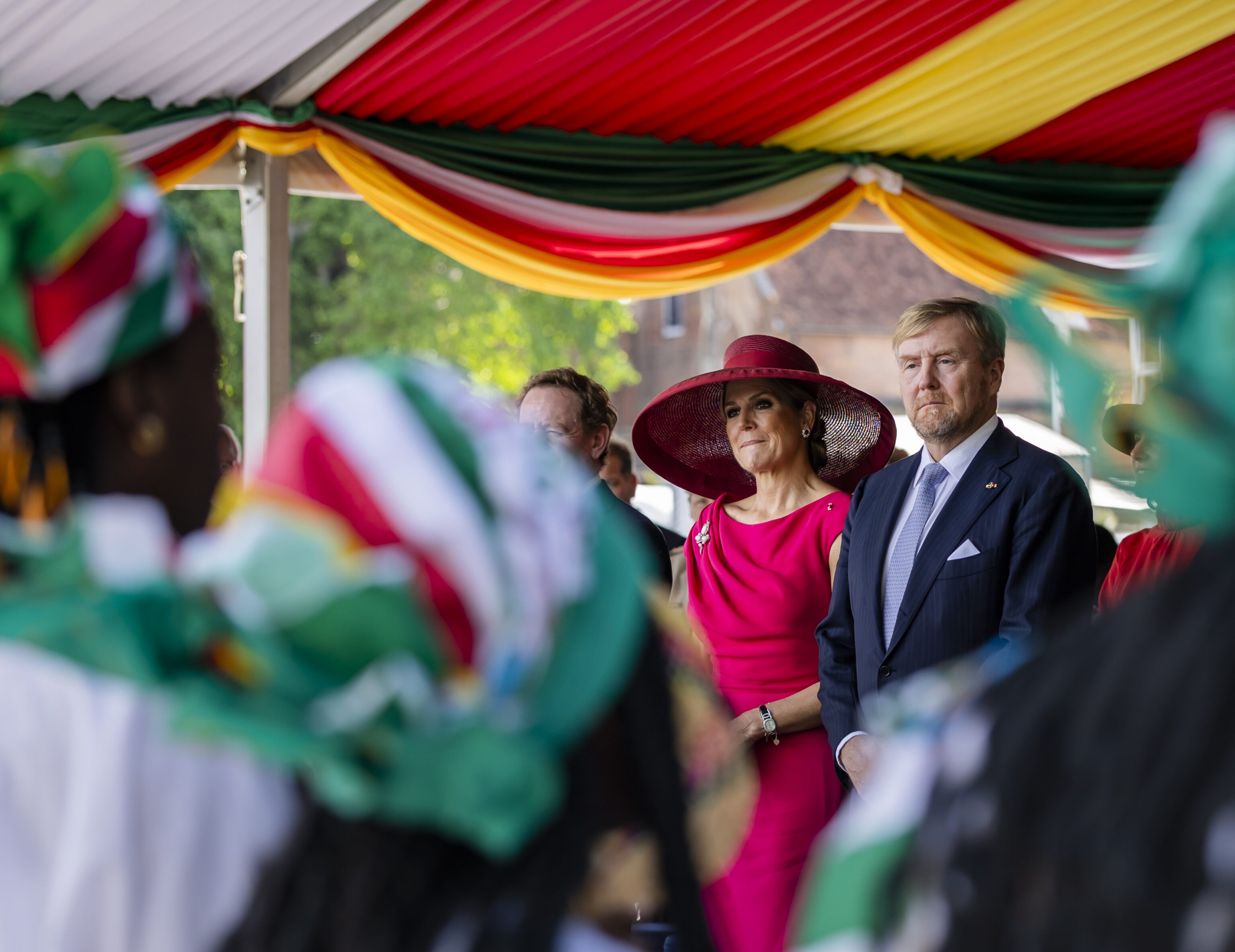 Staatsbezoek koningspaar aan Suriname, eerste dag